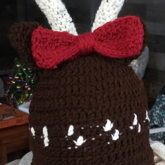 crochet deer hat